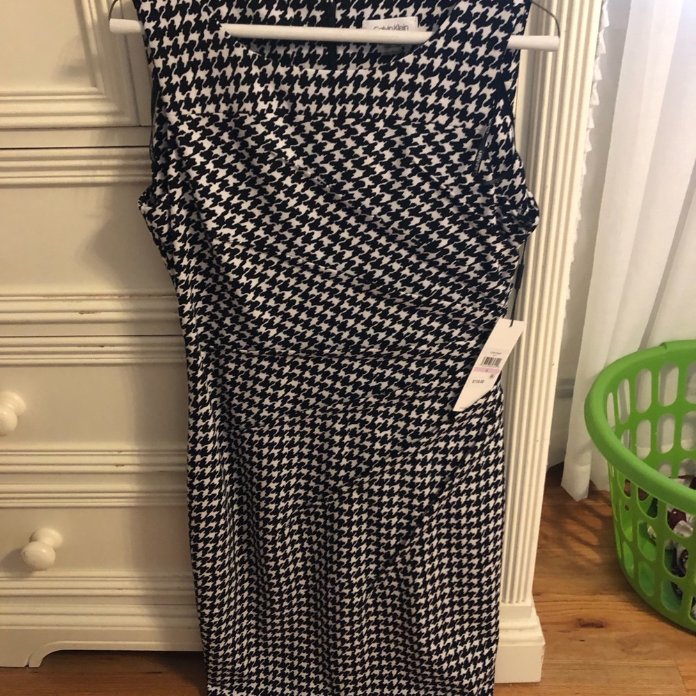 NWT Calvin Klein Houndstooth Dress